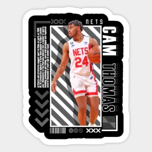 Cam Thomas Paper Poster Version 10 Sticker